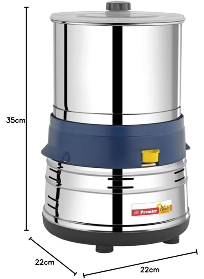Premier Small Wonder Table Top Wet Grinder 1.5L (PG 503) – 200W Motor, Stainless Steel Drum, Natural Stone Grinding with Atta Kneader & Coconut Scraper - Image 3